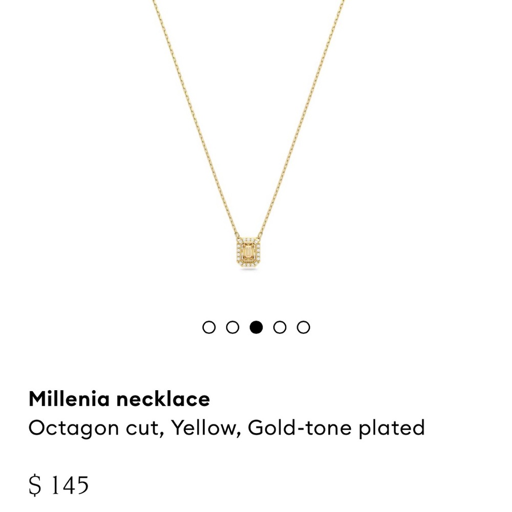 Swarovski Millenia necklace
Octagon cut, Yellow, Gold-tone plated
